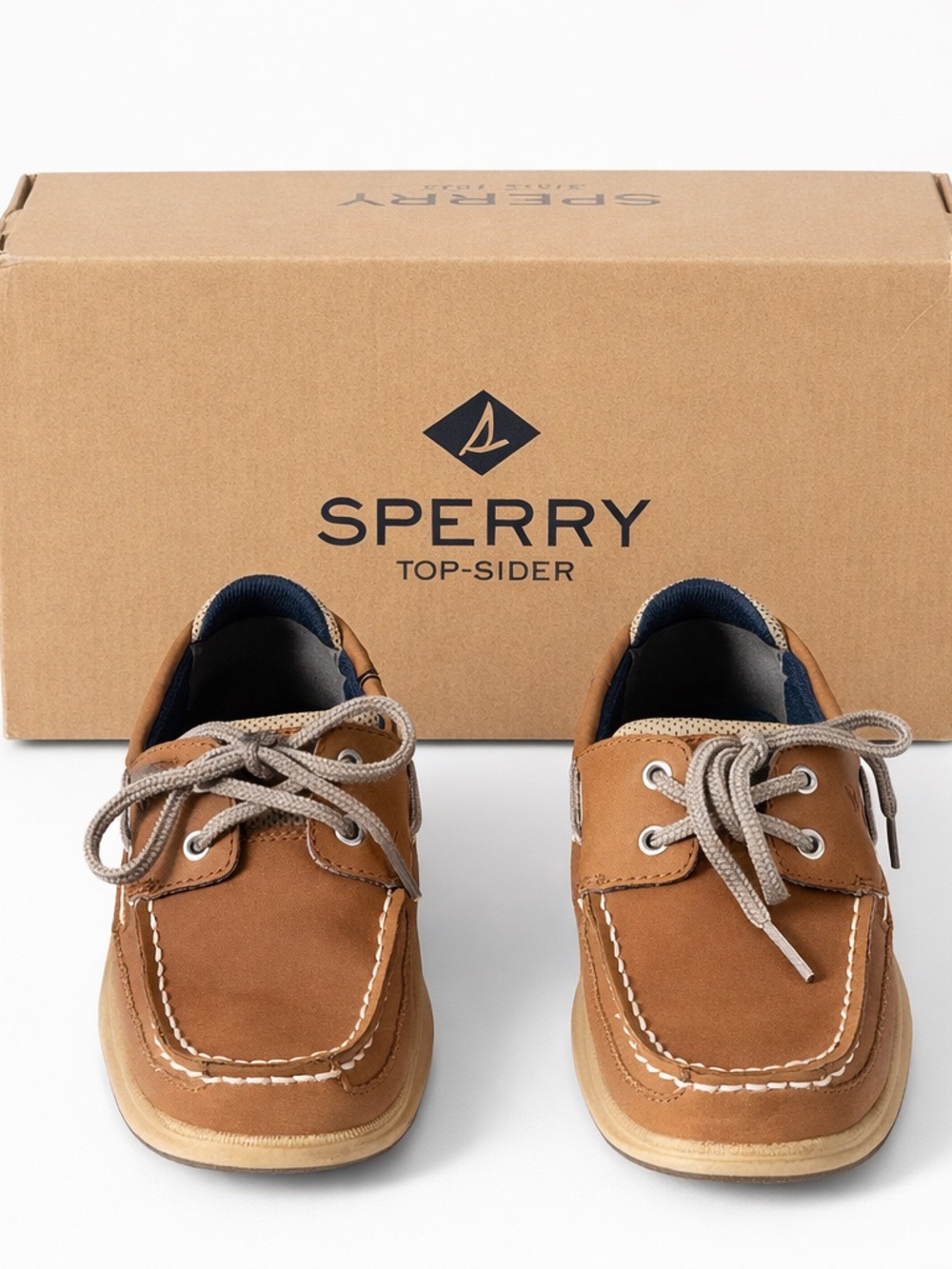 Sperry Top-Sider Boat Shoes Tan Leather Size US 3M (EU 35)
